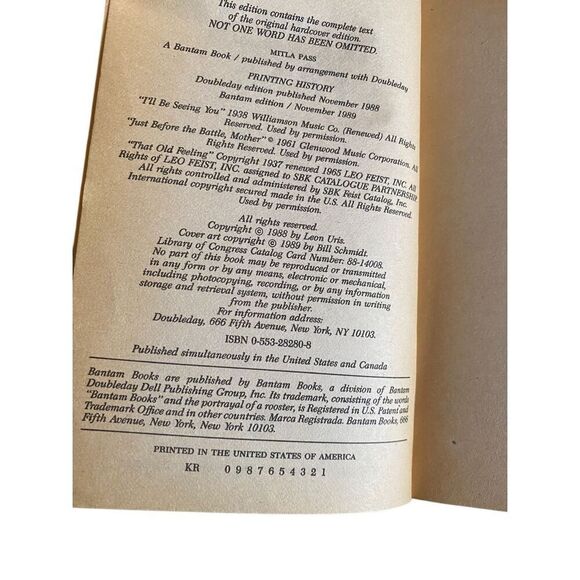 Mitla Pass by Leon Uris Paperback Book Novel 1989 - Picture 8 of 12